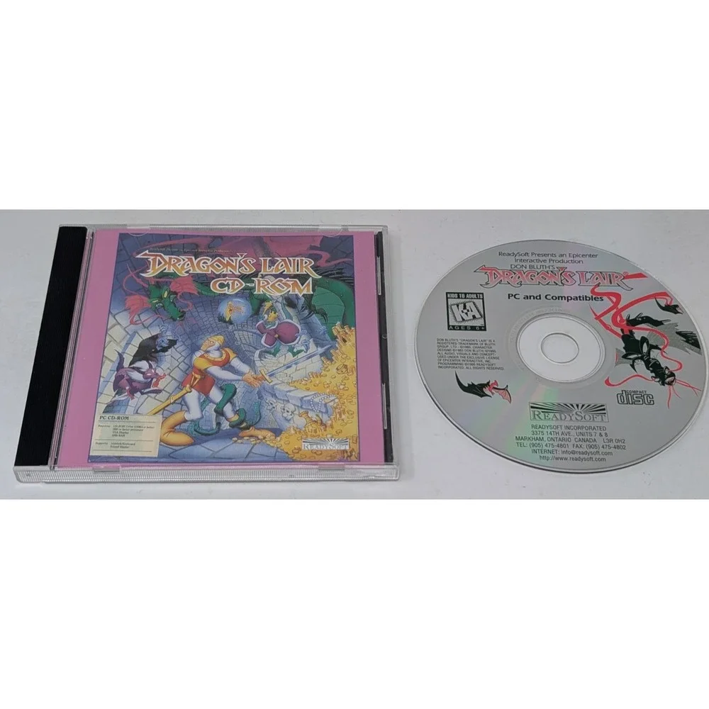 Dragon's Lair PC CD-ROM Game Complete With Manual ReadySoft 1993 VTG‎